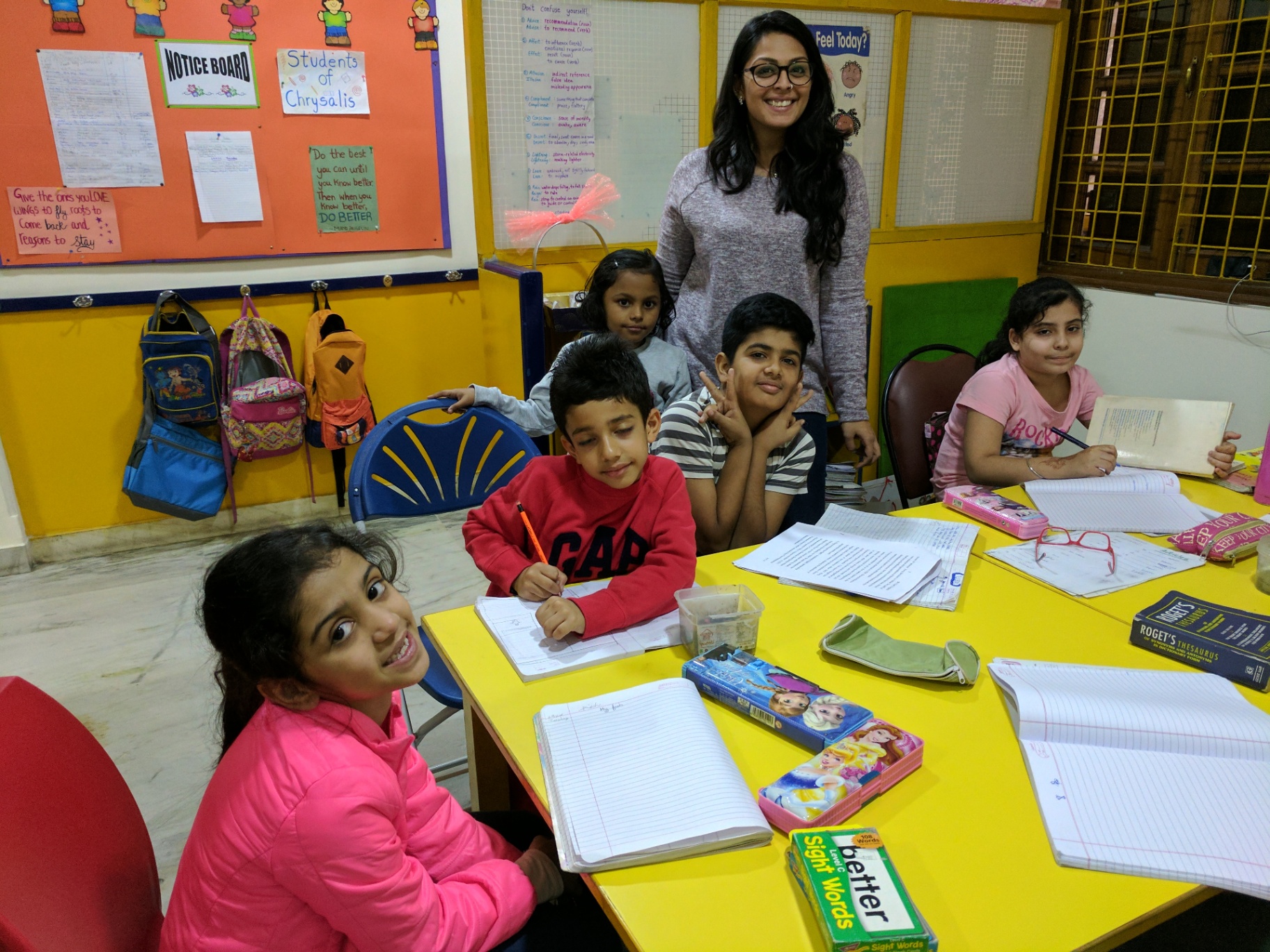 Banee teaching students at BLC, moment 1
